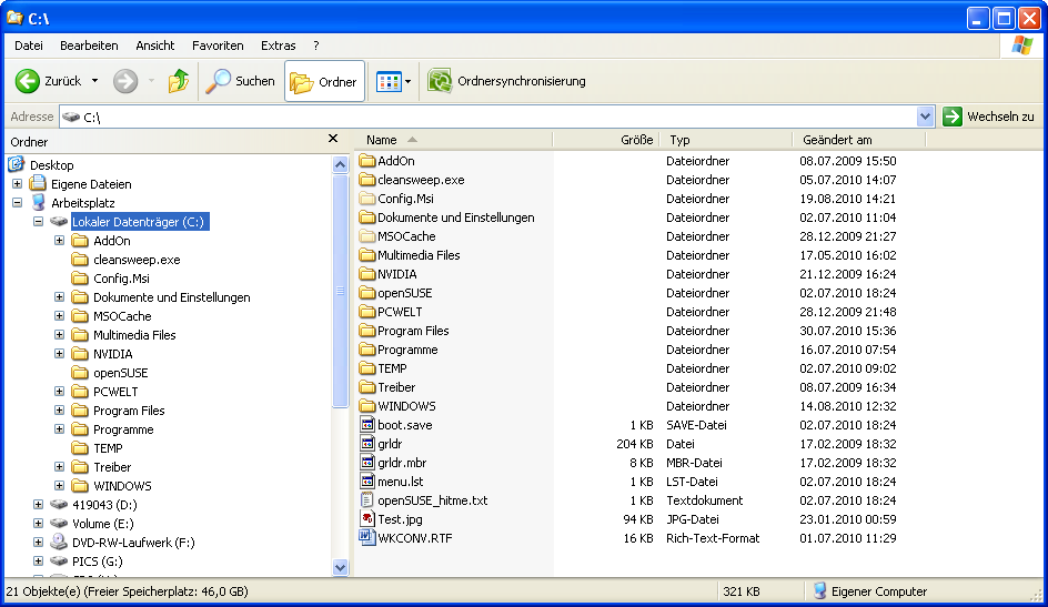 Dateiverwaltung / Windows-Explorer Um Dateien auf dem Computer zu verwalten, wird unter Windows in der Regel das Systemprogramm Windows-Explorer verwendet.