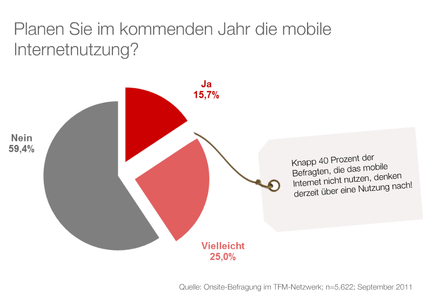 Planen Sie im folgenden Jahr die mobile Internetnutzung?