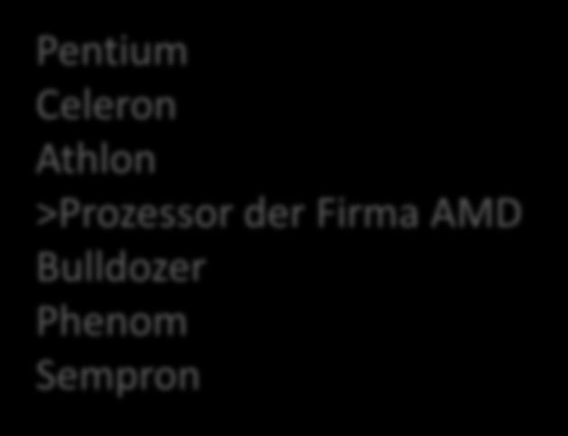 for Schleife cpu= ["Pentium", "Celeron", "Athlon", "Bulldozer", "Phenom", "Sempron"] for x in cpu: print (x) if x == "Athlon":