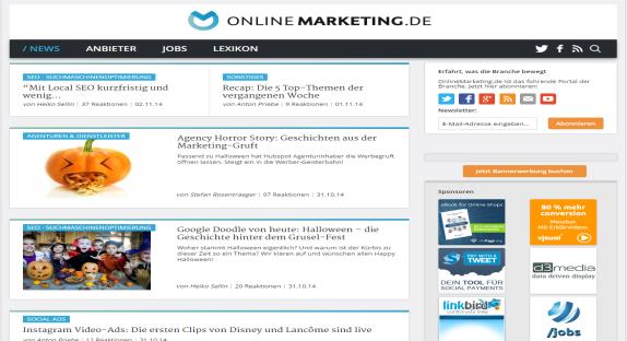 Factsheet OnlineMarketing.de www.onlinemarketing.de OnlineMarketing.de - Das führende deutschsprachige Fachportal OnlineMarketing.