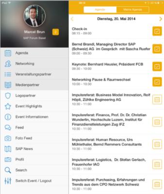 SAP Swiss Events App sapevent.