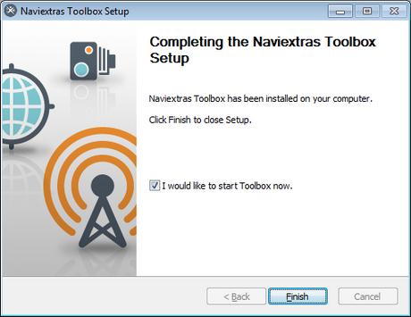 Naviextras Toolbox verfügt über eine automatische Aktualisierungsfunktion, die Sie bei jedem Start dazu auffordert, die Software zu