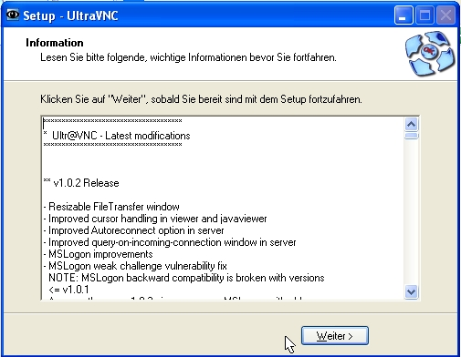 Auf Fertigstellen klicken und UltraVNC Installation beenden.