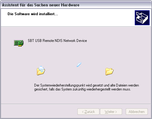 8.3.3 Installation RNDIS-Treiber RNDIS Treiber Hinweis Für eine Verbindung zwischen dem PC und dem Web-Server via USB wird auf dem PC ein USB-RNDIS-Treiber benötigt.