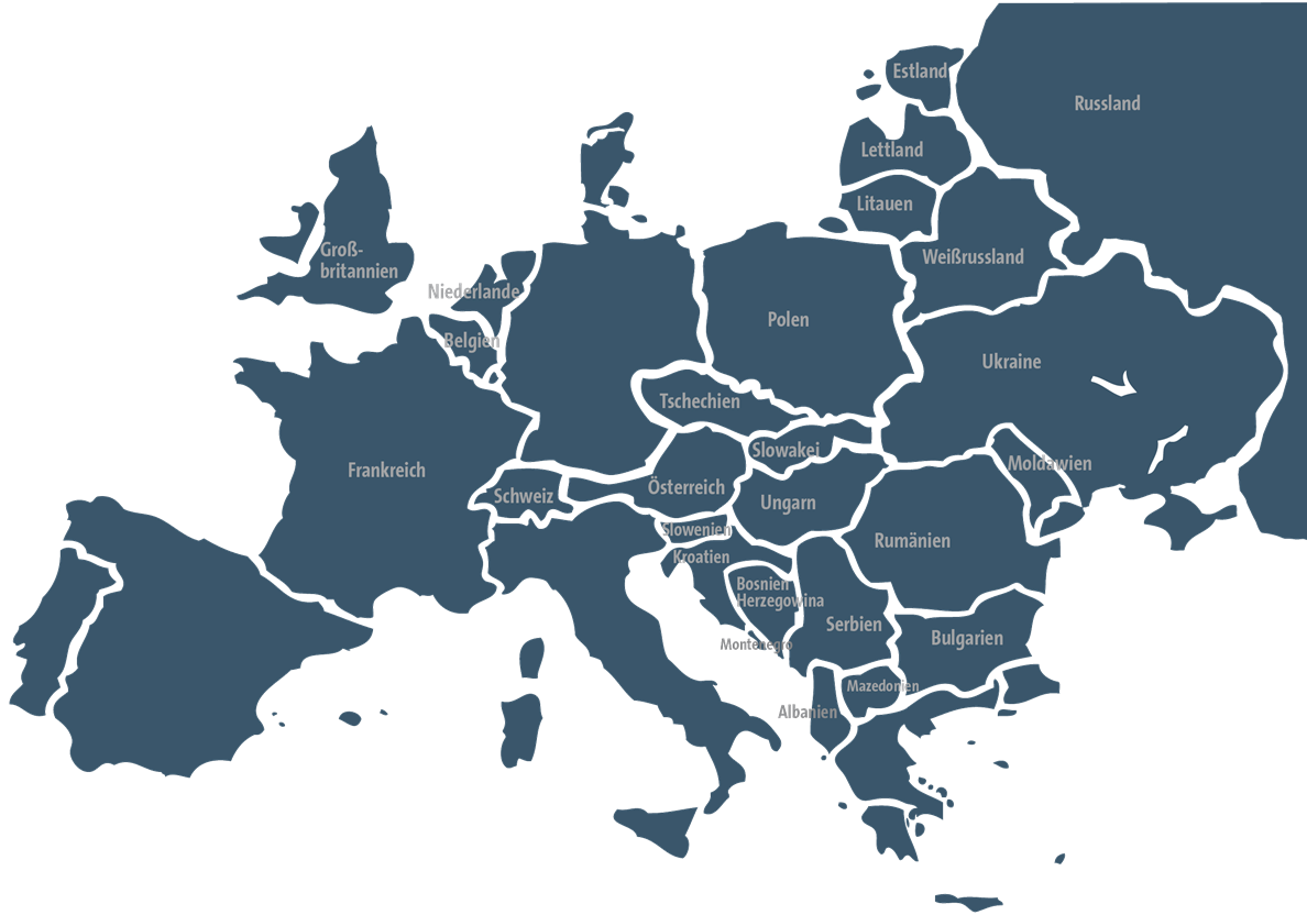 Trend 3: Internationalisierung Bürgel ConCheck International direkt online verfügbar Land Partner Schweiz Intrum Bisnode CRIF Österreich