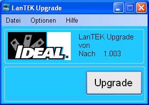 LanTEK II Firmware Upgrade - Anleitung Sie können die Firmware Ihres LanTEK II-Verkabelungstesters aktualisieren: 1.