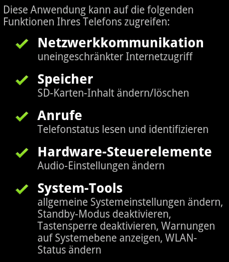 Android-Apps Installation über Android-Market, 3d-Party-Market oder direkt per APK viele kostenlose Software wenig