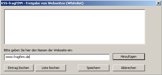 Wir empfehlen, diese Hinweisfrage und -antwort sofort nach der Installation auszufüllen. Benutzen Sie dabei möglichst eine Frage, deren Antwort Ihr Kind nicht kennen bzw. erraten kann. 3.2.