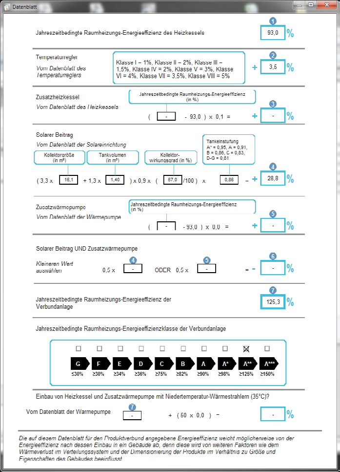 infache erechnung von Verbundanlagen mit Oventrop Software OVerp eispiel * eines durch die OVerp Software ausgefüllten