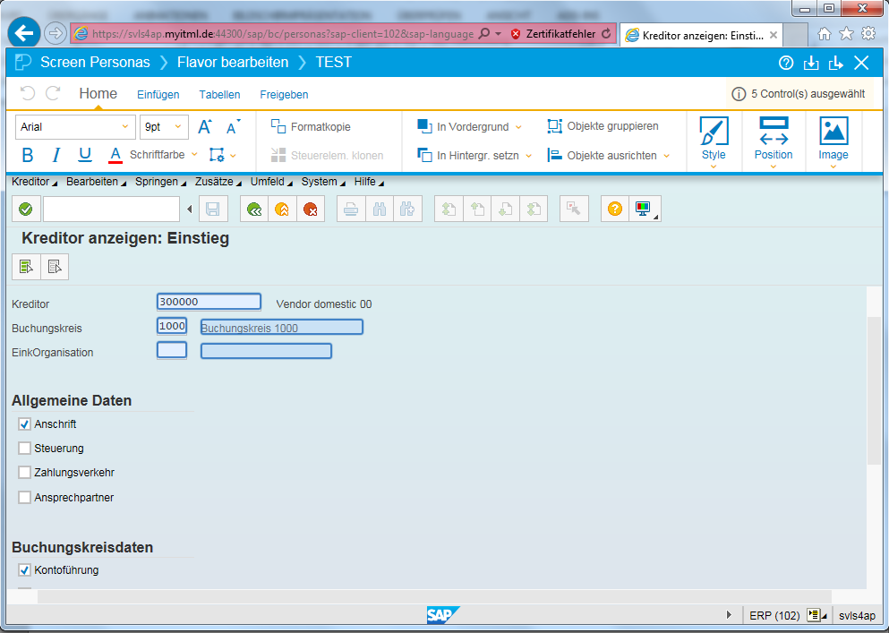 Administration im SAP GUI & Web Transaktion: