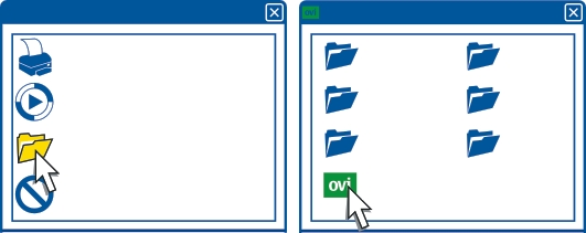 22 Grundfunktionen 3 Befolgen Sie die gezeigten Anweisungen. 4 Unter Windows XP oder Windows Vista setzen Sie nach Abschluss der Installation den USB-Modus Ihres Geräts auf Nokia Ovi Suite.