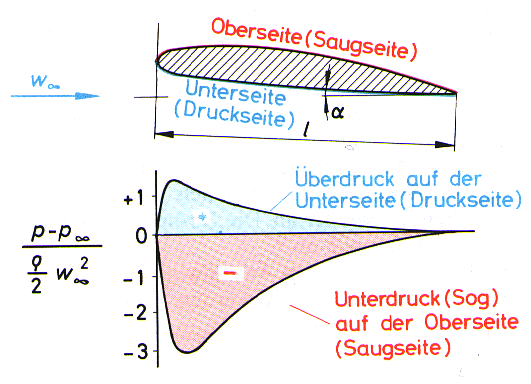Tragflügel Geometrie von Tragflächen: speziell geformter Umströmungskörper wichtig z.b.