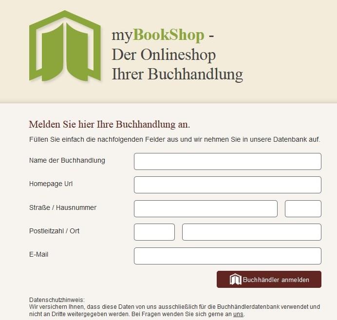 Die mybookshop-registrierung ist offen für alle Buchhändler!