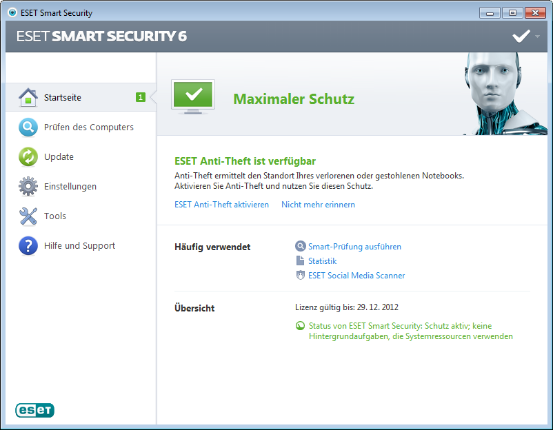 Update Standardmäßig ist in ESET Smart Security ein geplanter Task für regelmäßige Updates eingerichtet (nähere Informationen zu dieser Funktion finden Sie im Abschnitt Taskplaner im Produkthandbuch).