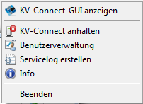 3. Die KV-Connect-GUI-Anwendung GMC Systems mbh Die KV-Connect-GUI-Anwendung dient der Verwaltung des KV-Connect-Clients (Dienstes) der KV Telematik GmbH.