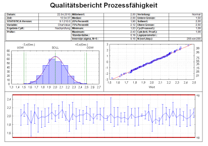 Qualitätsberichte im MS Word-Format StatSoft GmbH und STATISTICA 9.