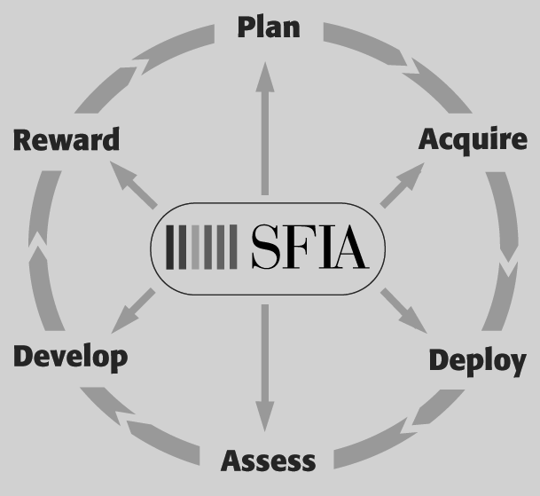 SFIA Modell Der Skills Framework for the Information Age (SFIA) ist ein allgemeines Referenz Modell um Fähigkeiten innerhalb einer