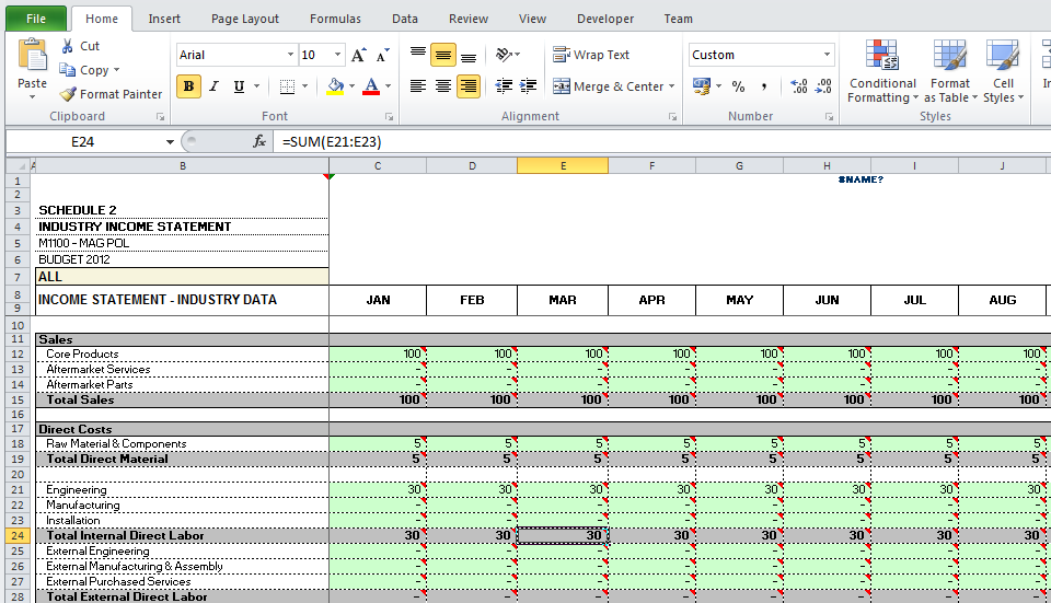 1. EXCEL-ANWENDUNG ERSTELLEN Die Anwendungslogik wird in Excel erstellt.