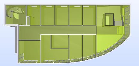 Nur die ausgewählte Etage wird in der 3D-Ansicht dargestellt (siehe Abbildung 27).