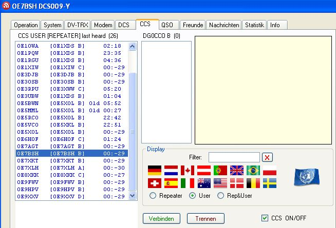 DVRPTR 1/2/3 In der control center Software bietet sich das routing über Callsign an (insbesondere im Dongle modus): Abbildung: OE7BSH ruft