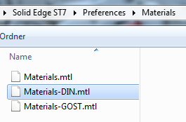 - Bohrungsinformationen sind nun im Excel Format verfügbar NEU ab ST7 (C:\) \Programme\SolidEdge ST7\Preferences\Holes - Die Material Tabelle wurde überarbeitet, die Alte kann weiter verwendet werden.