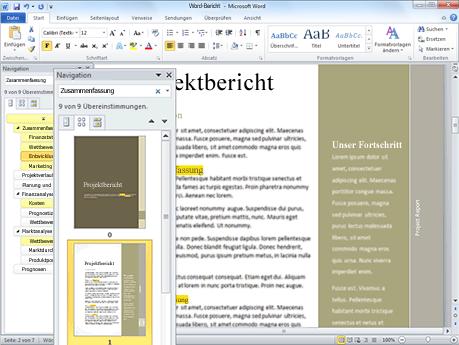 Die neue Microsoft Office Backstage -Ansicht ersetzt das bisherige Menü Datei, sodass Sie einen zentralen und einfachen Zugriff auf Befehle zum Speichern, Freigeben, Drucken und Veröffentlichen haben.
