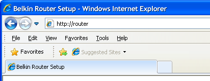 Vorbereitungen Manuelle Konfiguration über den Browser Geben Sie in Ihrem Browser "http://router" ein (weitere Eingaben wie "www" sind nicht erforderlich). Drücken Sie dann die Eingabetaste.