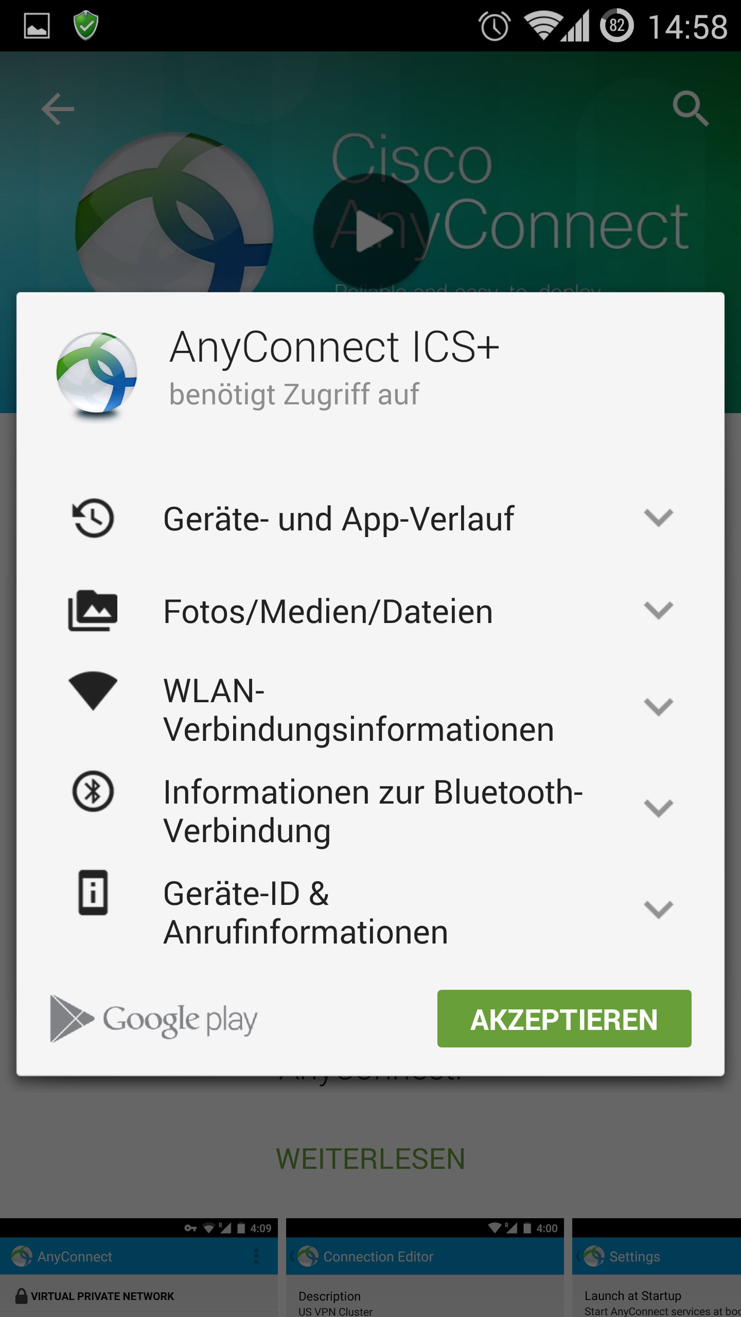 2 INSTALLATION 2 Installation Für die Verbindung von Android-Smartphones mit dem VPN der Hochschule Fulda steht der Cisco AnyConnect Client zur Verfügung.
