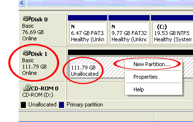 Verwendung des Gerätes Windows 2000/XP/Vista/7 Wenn Sie eine neue Festplatte verwenden, dann enthält diese noch keine Daten, Sie müssen zunächst die Festplatte für die Verwendung vorbereitet.