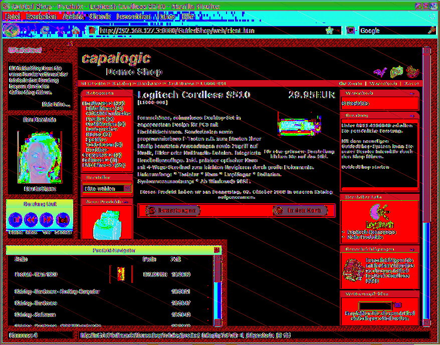 Screenshot von GuidedShop (Stand Oktober 2008) ➊ ➋ ➌ ➍ Le g e n d e ➊ Foto der Beraterin ➋