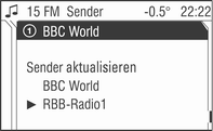 Radio 111 Radio Benutzung... 111 Sendersuche... 111 Autostore-Listen... 115 Radio Data System (RDS)...116 Digital Audio Broadcasting.