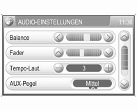 Einführung 19 oder wenn gerade ein Audio-Hauptmenü geöffnet ist, z.b. das Menü FM1 oder CD, den Multifunktionsknopf drücken.