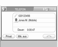 88 Mobiltelefon Alternative (sofern im Menü TELEFONBUCH verfügbar): Den Eintrag für die Mobilbox mit der Nummer des verbundenen Mobiltelefons auswählen (der Name dieses Eintrags lautet je nach