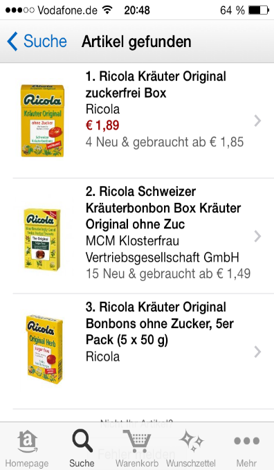 SHOWROOMING AMAZONS GESICHTSERKENNUNG VON PRODUKTEN