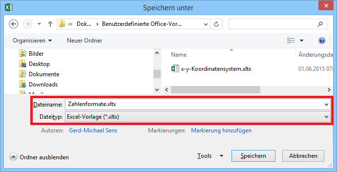 Zahlenformate in Excel 2013 Seite 22 von 23 Abb. 24: Dialogfeld Formatvorlage Wiederholen Sie die fünf Schritte, wenn Sie weitere benutzerdefinierte Zahlenformate erstellen wollen.