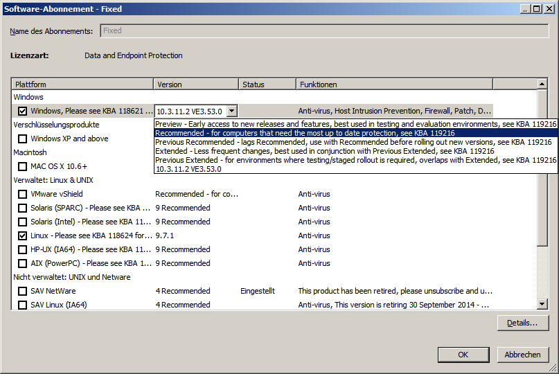 Sophos Endpoint Security and Control 5 Sofort-Upgrade der Schutzsoftware Wenn Sie sofort ein Upgrade Ihrer Windows-Computer durchführen möchten, müssen Sie Ihre vorhandenen Abonnements zum Download