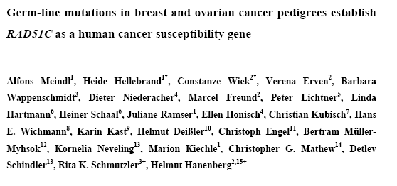Drittes Hochrisiko-Gen im Konsortium identifiziert Nature Genetics April 18, 2010 1.