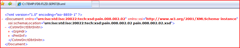 20022-Datenformat mit den