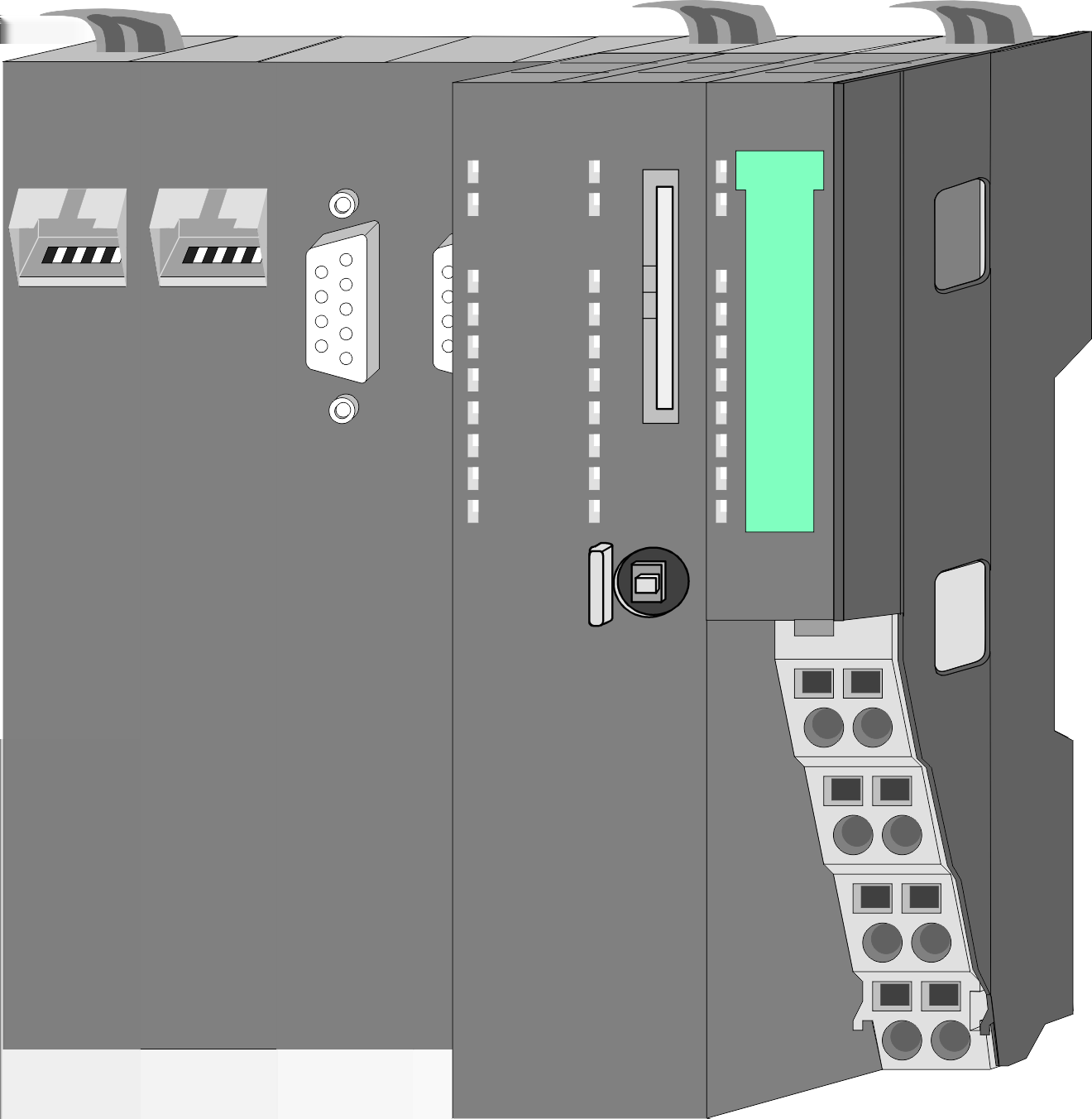 Grundlagen und Montage VIPA System SLIO Systemvorstellung 2.2 Systemvorstellung Übersicht Das System SLIO ist ein modular aufgebautes Automatisierungssystem für die Montage auf einer 35mm Tragschiene.