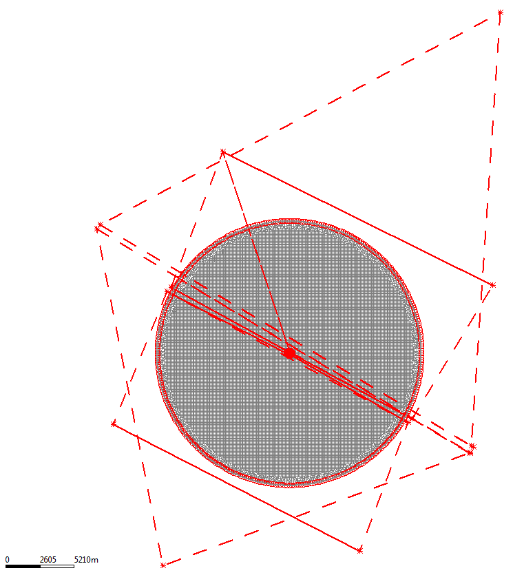 3. Berechnungsbeispiel Bürogebäude in Dortmund Abbildung 20 Strukturen im Modell Dortmund 3.3.2 Erstellung von Konturdaten Aus Strukturen, die eine Zwangsgeometrie für das spätere Elementnetz darstellen, werden Konturen erstellt.