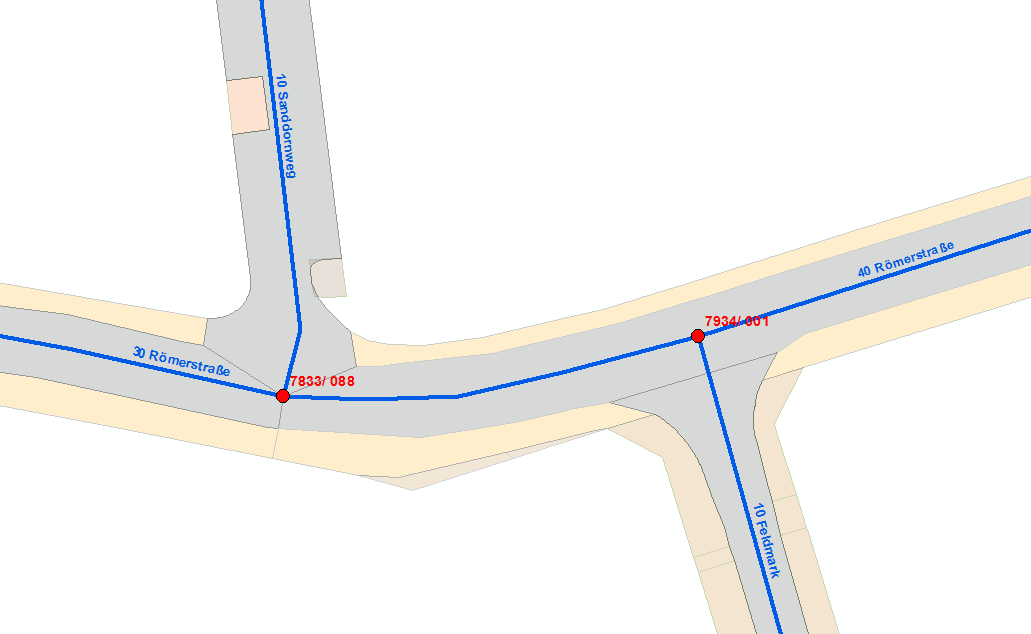 Straßendaten im GIS Straße Straßenabschnitte (Knoten-Kanten-Modell) Geometrien (Straßenflächen) Änderungen an