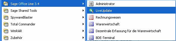 lññáåé=iáåé===pìééçêíáåñçêã~íáçå= Wie kann das LiveUpdate durchgeführt werden? Um das LiveUpdate durchzuführen, müssen alle Anwender die Office Line verlassen.