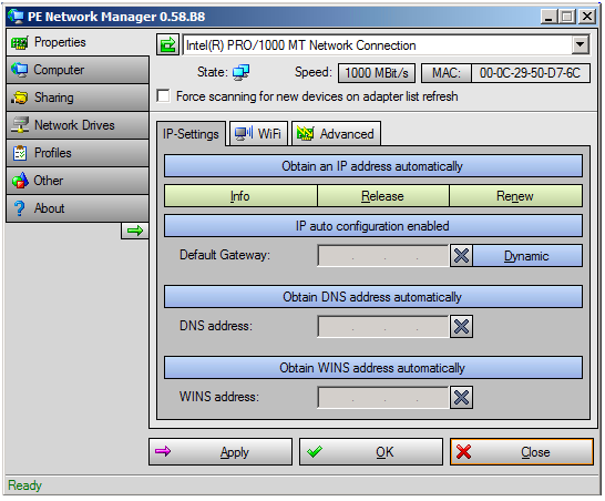 8 Verwenden des Dienstprogramms Netzwerkkonfiguration StorageCraft Recovery Environment - Mit dem Dienstprogramm Netzwerkkonfiguration (NCU) können Sie die Netzwerkschnittstellenkarte (NIC) eines
