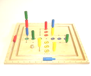 Fange (Fang den Hut) Spiel für 2 4 Personen Vorbereitung: Stecken Sie pro Spieler 3 Spielfiguren einer Farbe in die passend markierten Löcher.