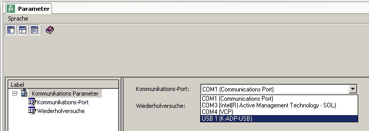 Konfiguration Kommunikations-DTM konfigurieren 1. Trennen Sie gegebenenfalls die Verbindung zwischen Rechner und Kommunikations- DTM.