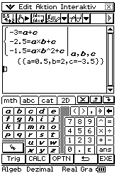 5. Eine lineare Funktion der Form y=mx n und eine Exponentialfunktion der Form y=a b x schneiden sich in den Punkten A(0;2) und B(-;0). Bestimmen Sie die beiden Funktionsgleichungen!