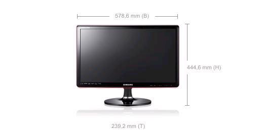 Der HDTV-Monitor TA550 von Samsung liefert dank der Funktion Magic Angle Vertical eine erstklassige Bildqualität, auch wenn Sie sich nicht frontal vor dem Monitor befinden.
