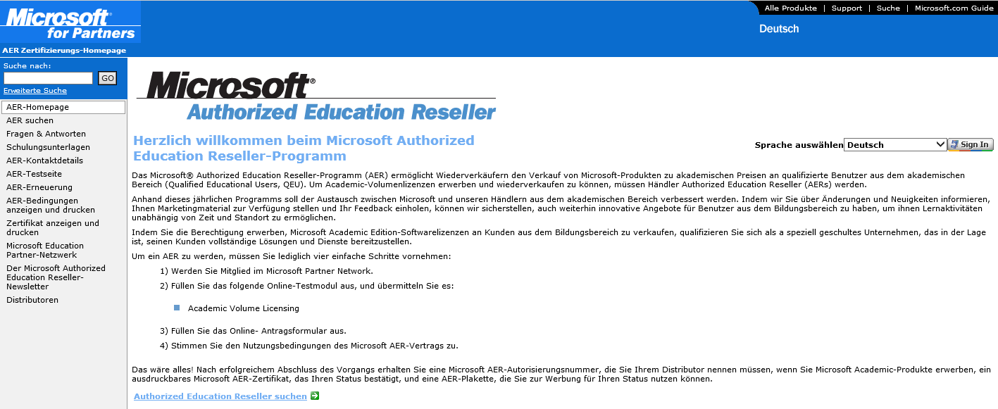 AER Partner Zertifizierungsprozess Das Microsoft