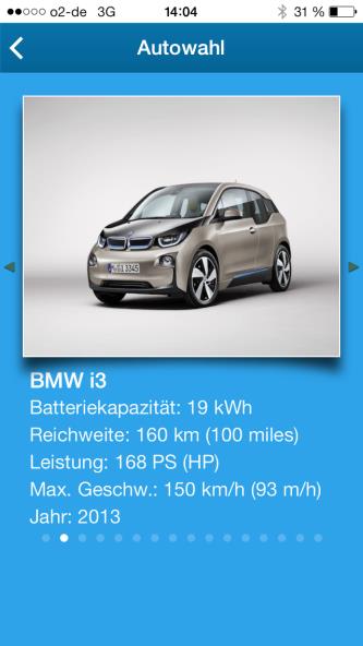 Elektromobilität (HWK) Mobilitätsanalyse Startseite Fahrzeugwahl