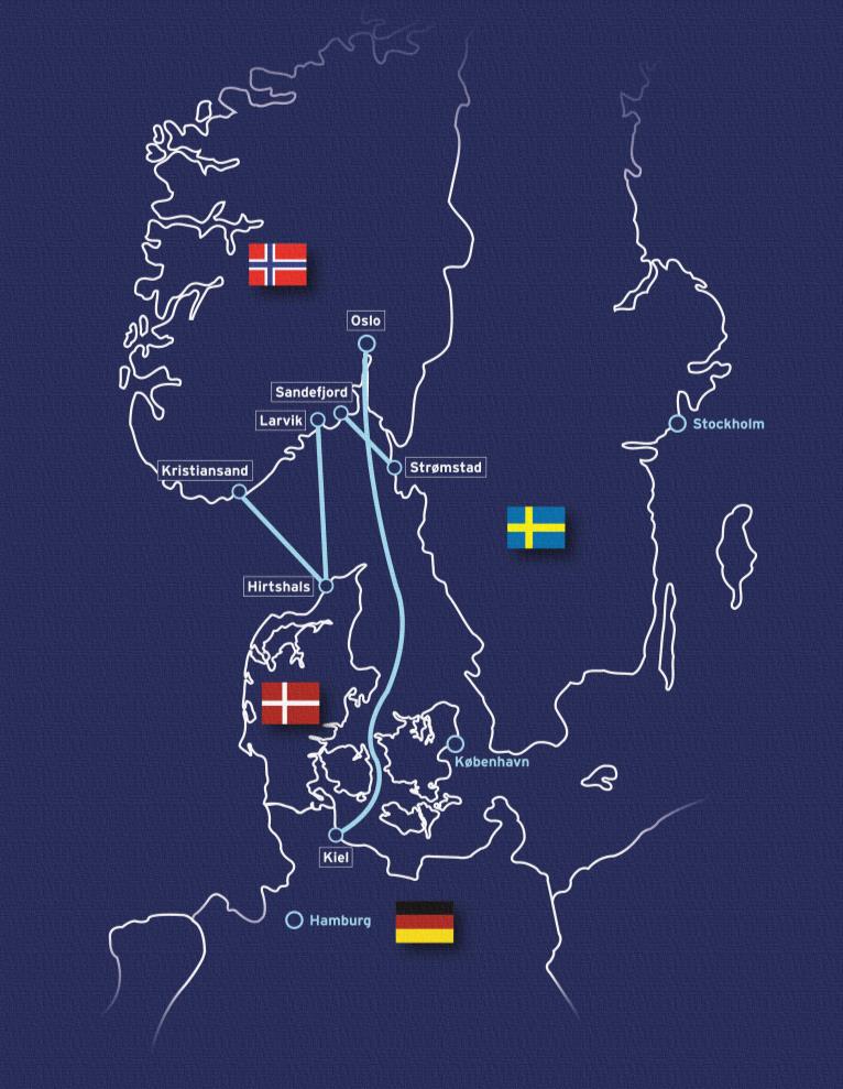 Color Line in Zahlen Gründung: 1959 Zentrale: Oslo, Norwegen Daten: 6 Schiffe + 4 Routen +